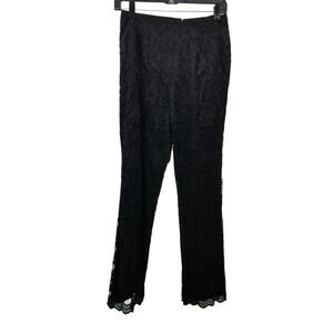 J.R. Nites By Caliendo Black Lace Lined Fancy Pants Vintage Good Cond  Size 6